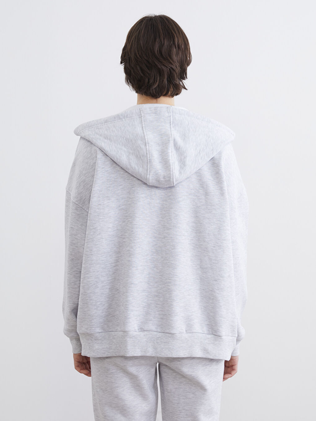 Woman GREY Zip-Up Sweatshirt-3