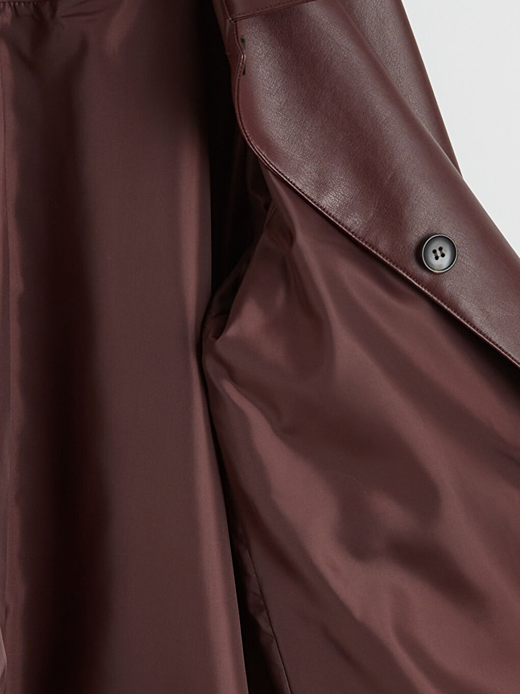 Shirt Collar Women's Leather Look Jacket-6