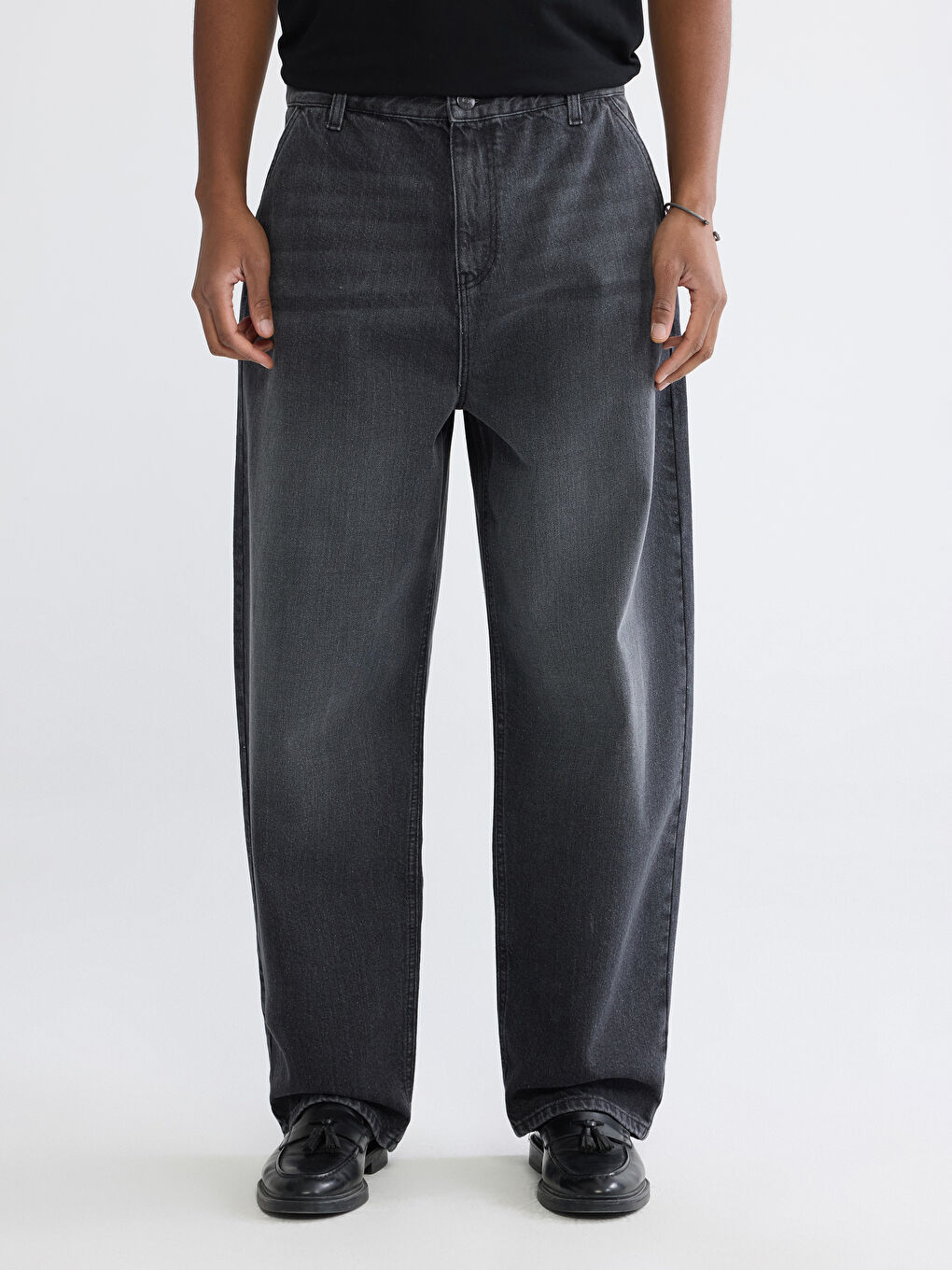 Мужчины Антрацитовый Джинсы-1