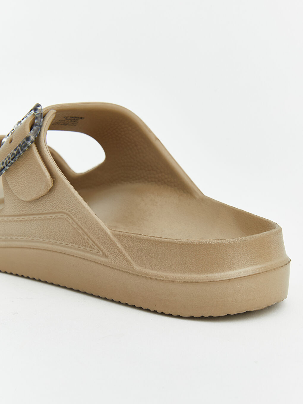 Bej Çift Bantlı Kadın Terlik-4