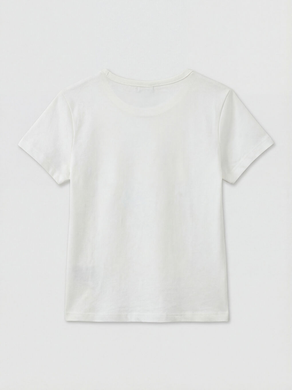 Crew Neck Printed Short Sleeve Girls' T-Shirt-1