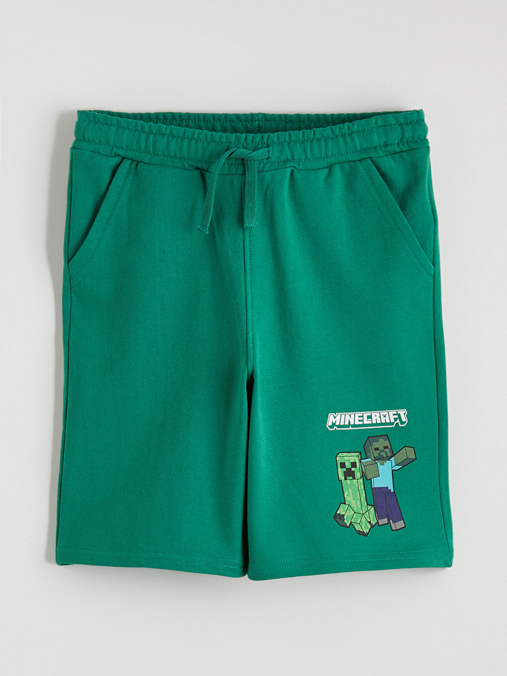 Yeşil Minecraft Baskılı Erkek Çocuk Şort