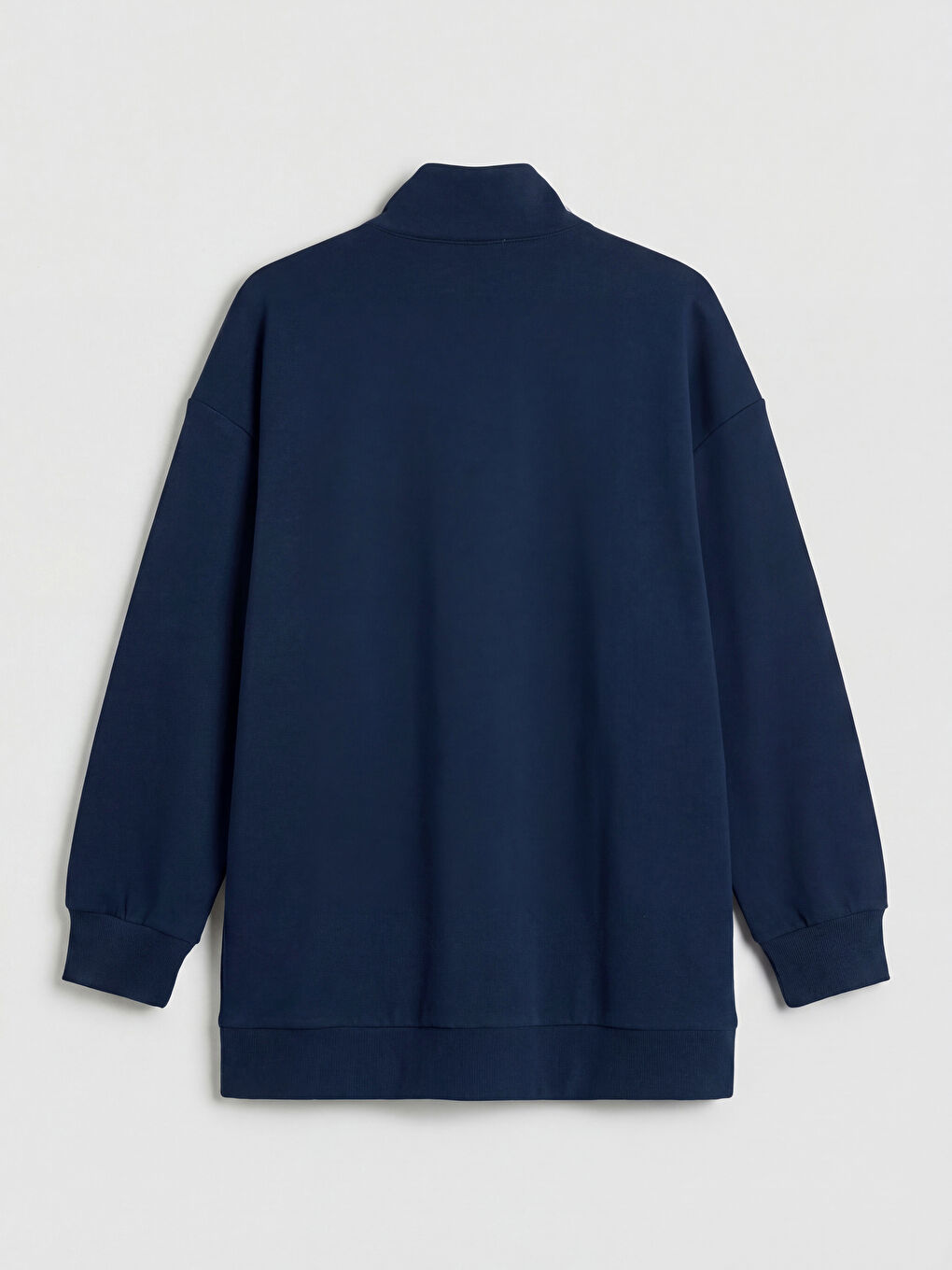 Lacivert Soft Touch Oversize Kadın Sweatshirt Tunik-5