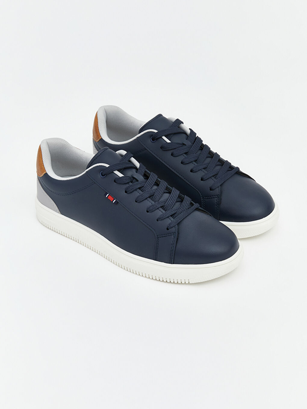 Lacivert Deri Görünümlü Erkek Spor Ayakkabı