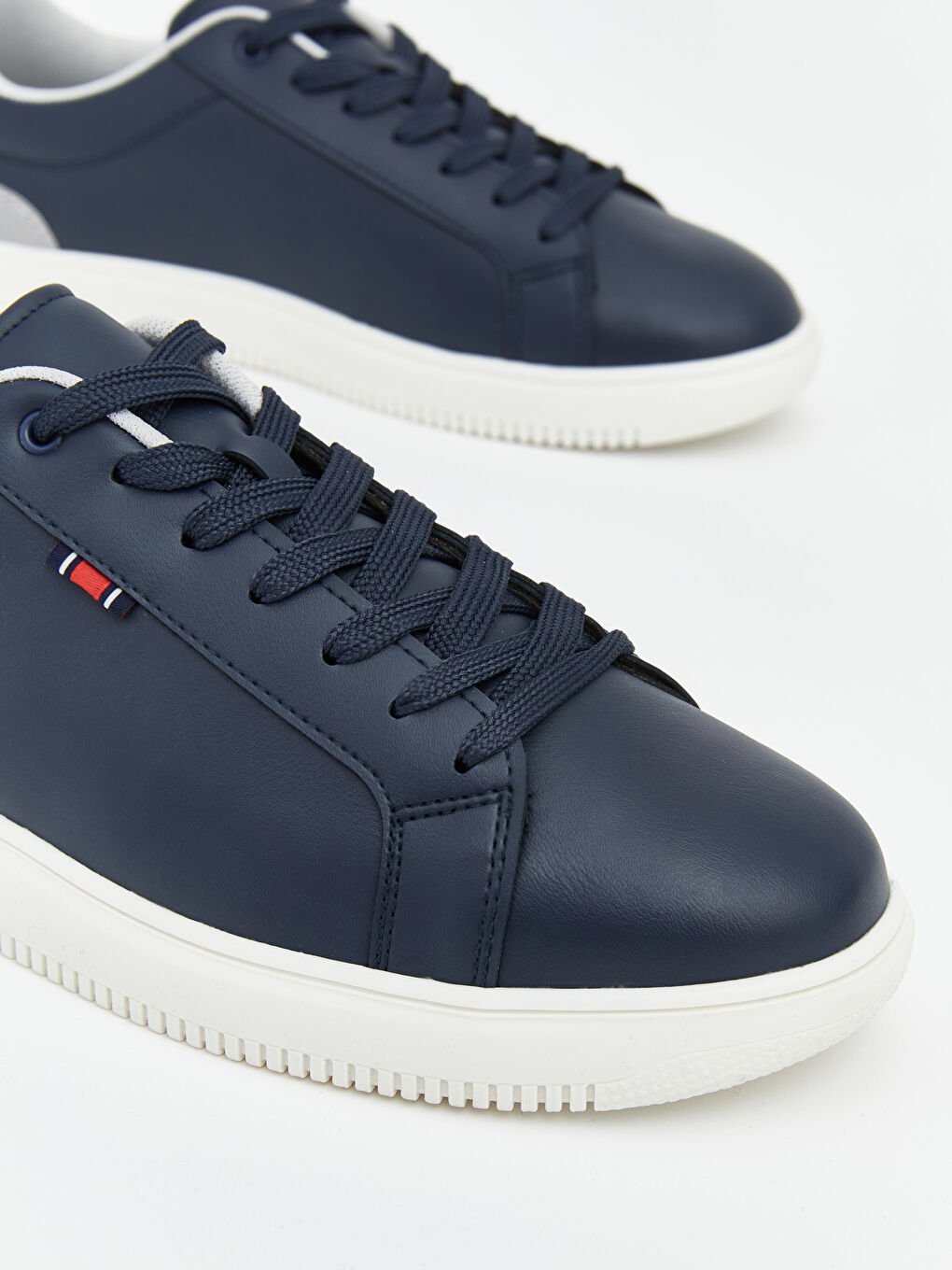 Lacivert Deri Görünümlü Erkek Spor Ayakkabı-2