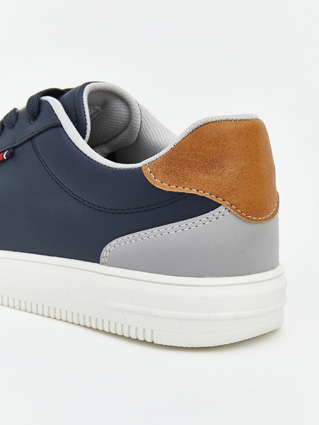 Lacivert Deri Görünümlü Erkek Spor Ayakkabı-4