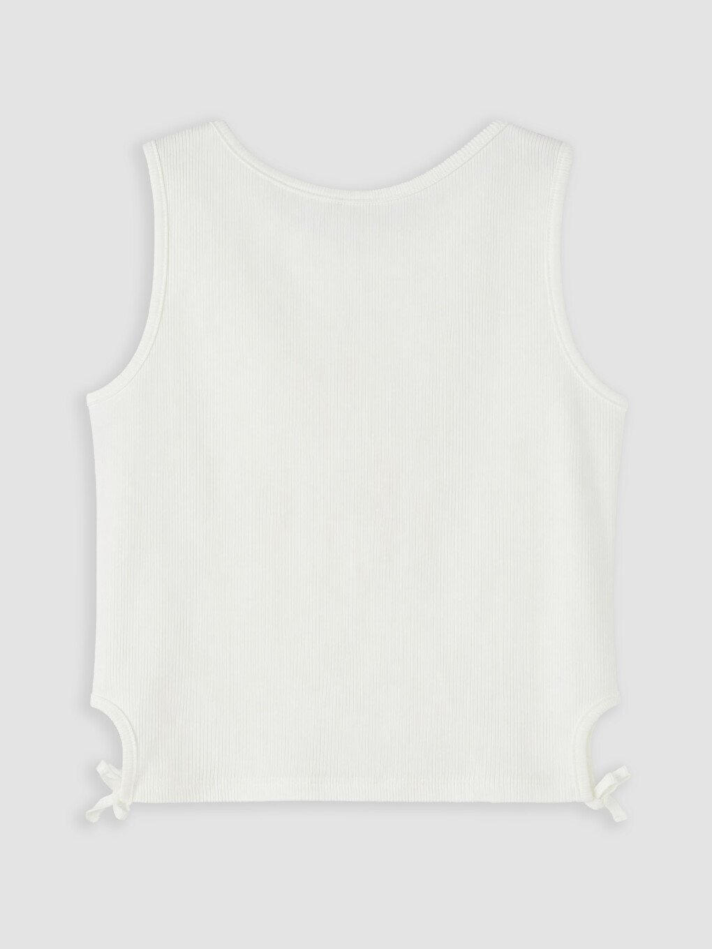 Crew Neck Ribbed Girls' Tank Top-2