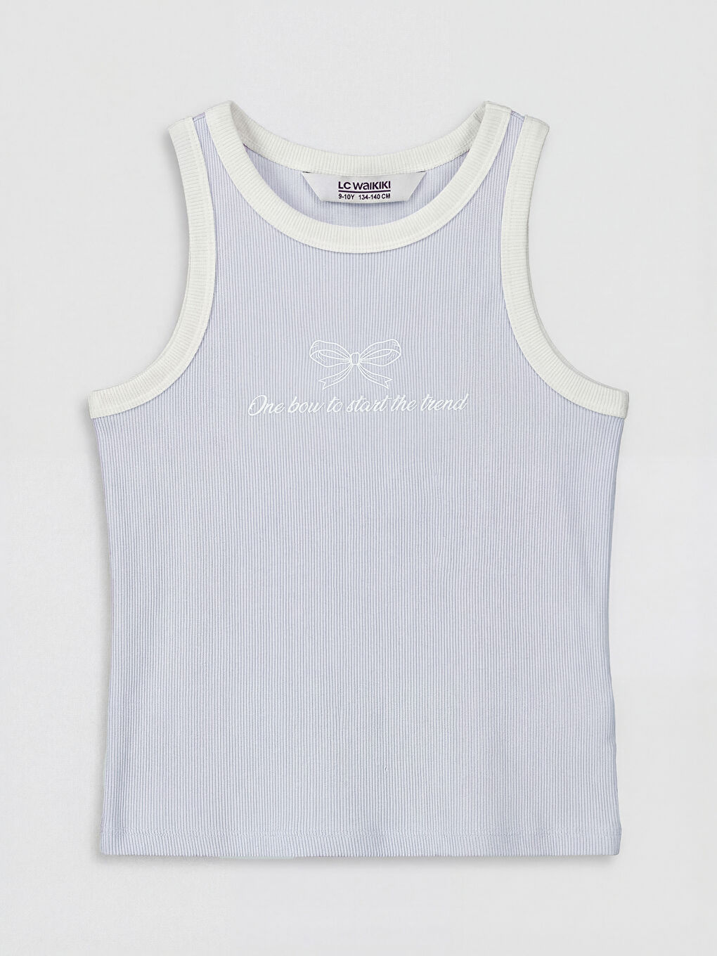 Lila Bisiklet Yaka Fitilli Kız Çocuk Atlet