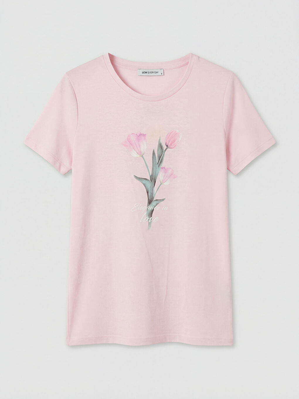 Crew Neck Floral Print Women's T-Shirt-8