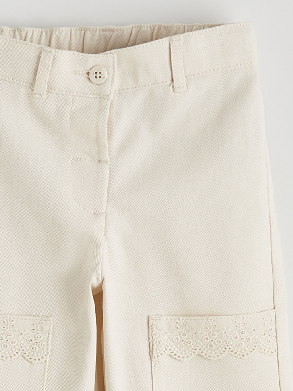 Pantalone širokih nogavica za devojčice od gabardina-2