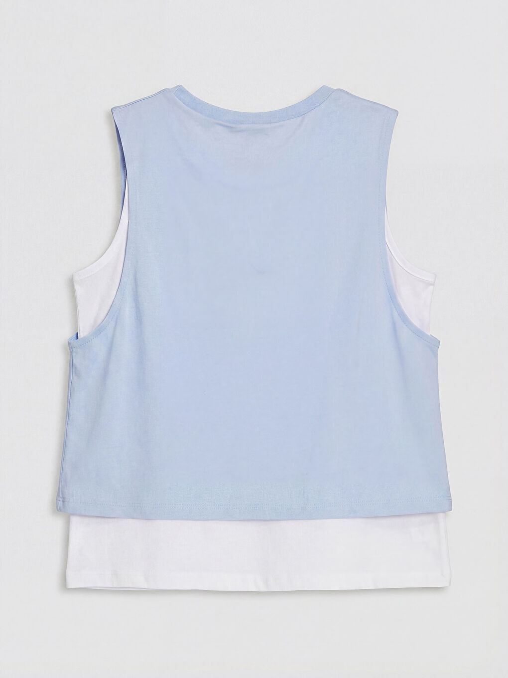 Mavi Bisiklet Yaka Los Angeles Baskılı Kız Çocuk Atlet-1