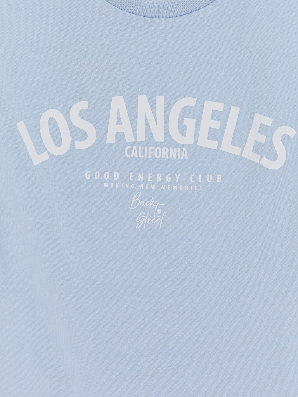 Mavi Bisiklet Yaka Los Angeles Baskılı Kız Çocuk Atlet-2