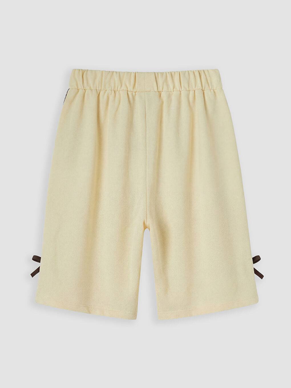 Sarı Fiyonk ve Dantel Detaylı Kız Çocuk Şort-1