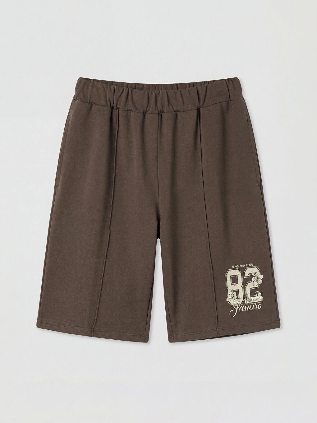 Kahverengi Kız Çocuk Baskılı Şort