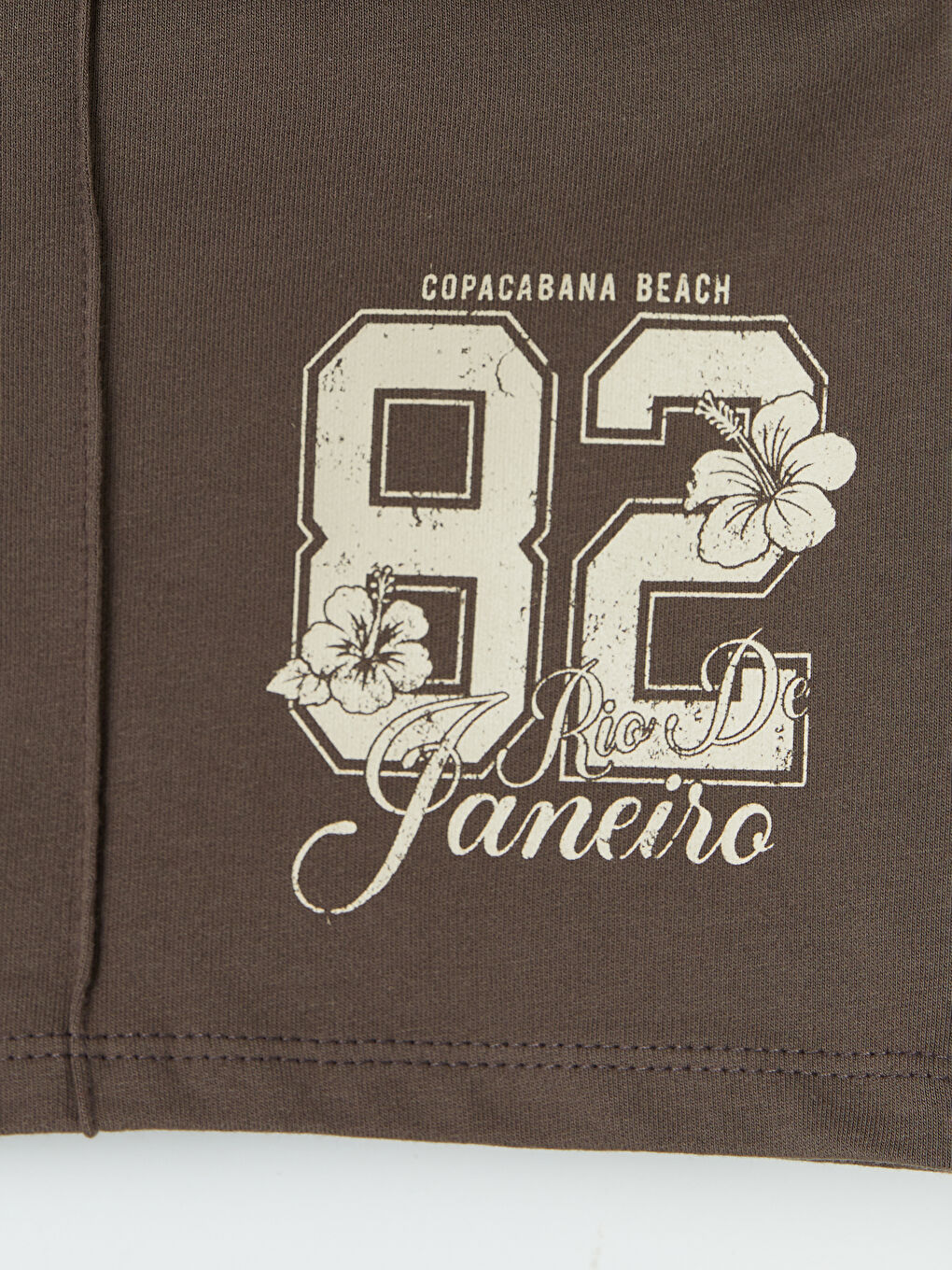 Kahverengi Kız Çocuk Baskılı Şort-2