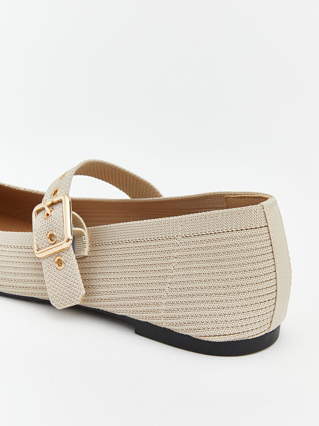 أحذية باليه مسطحة بيج امرأة-4