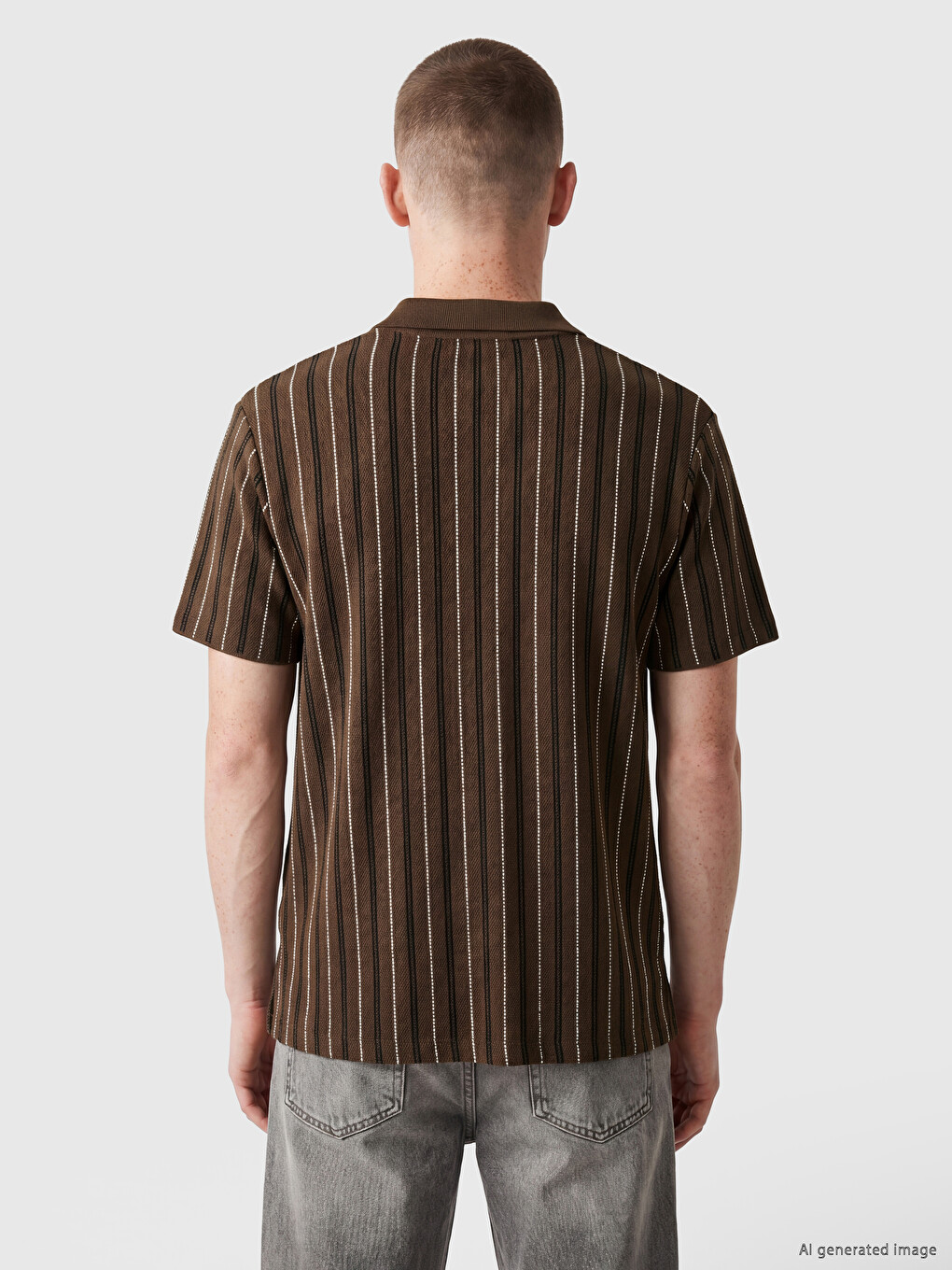 T-shirt Polo Rayé Homme-3
