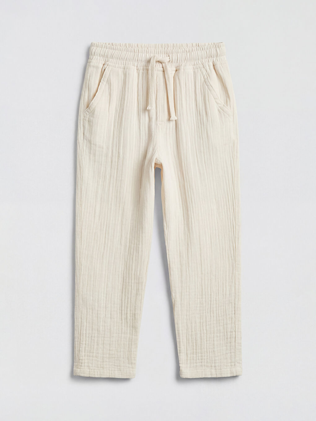 Bej Dokulu Erkek Çocuk Pantolon