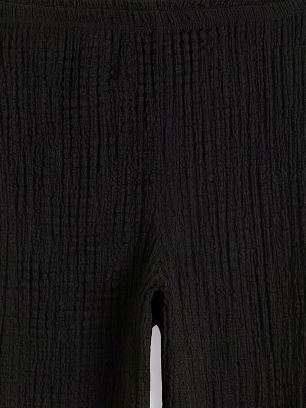 Siyah Beli Lastikli Dokulu Kadın Pantolon-2