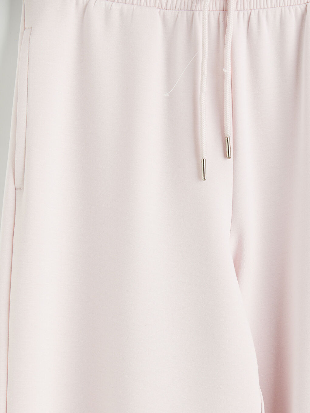 Pembe Beli Lastikli Soft Touch Kadın Eşofman Altı-6