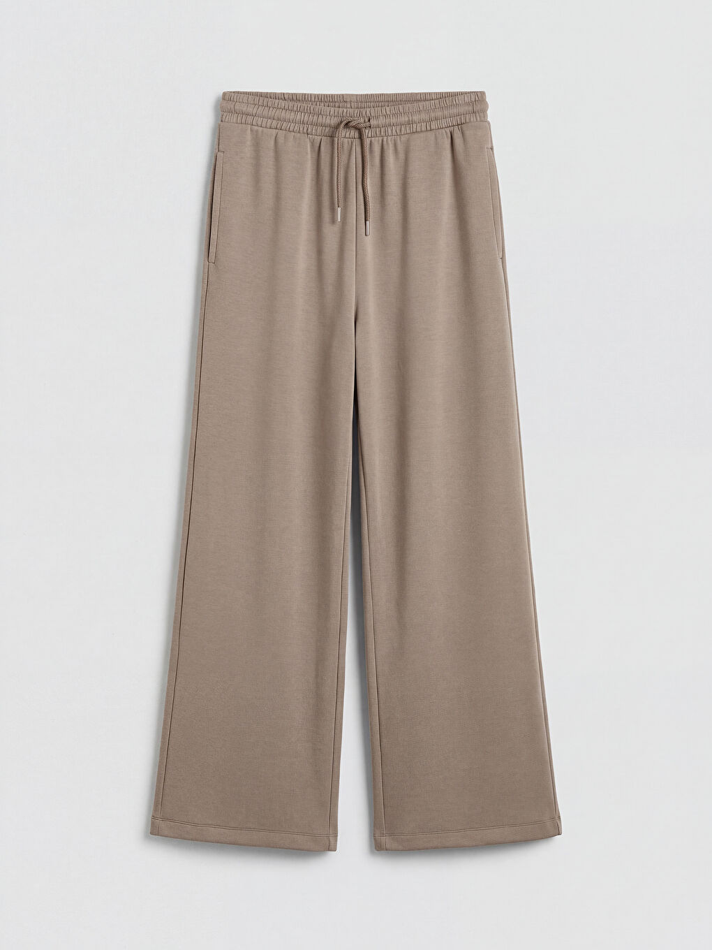 Kahverengi Beli Lastikli Soft Touch Kadın Eşofman Altı