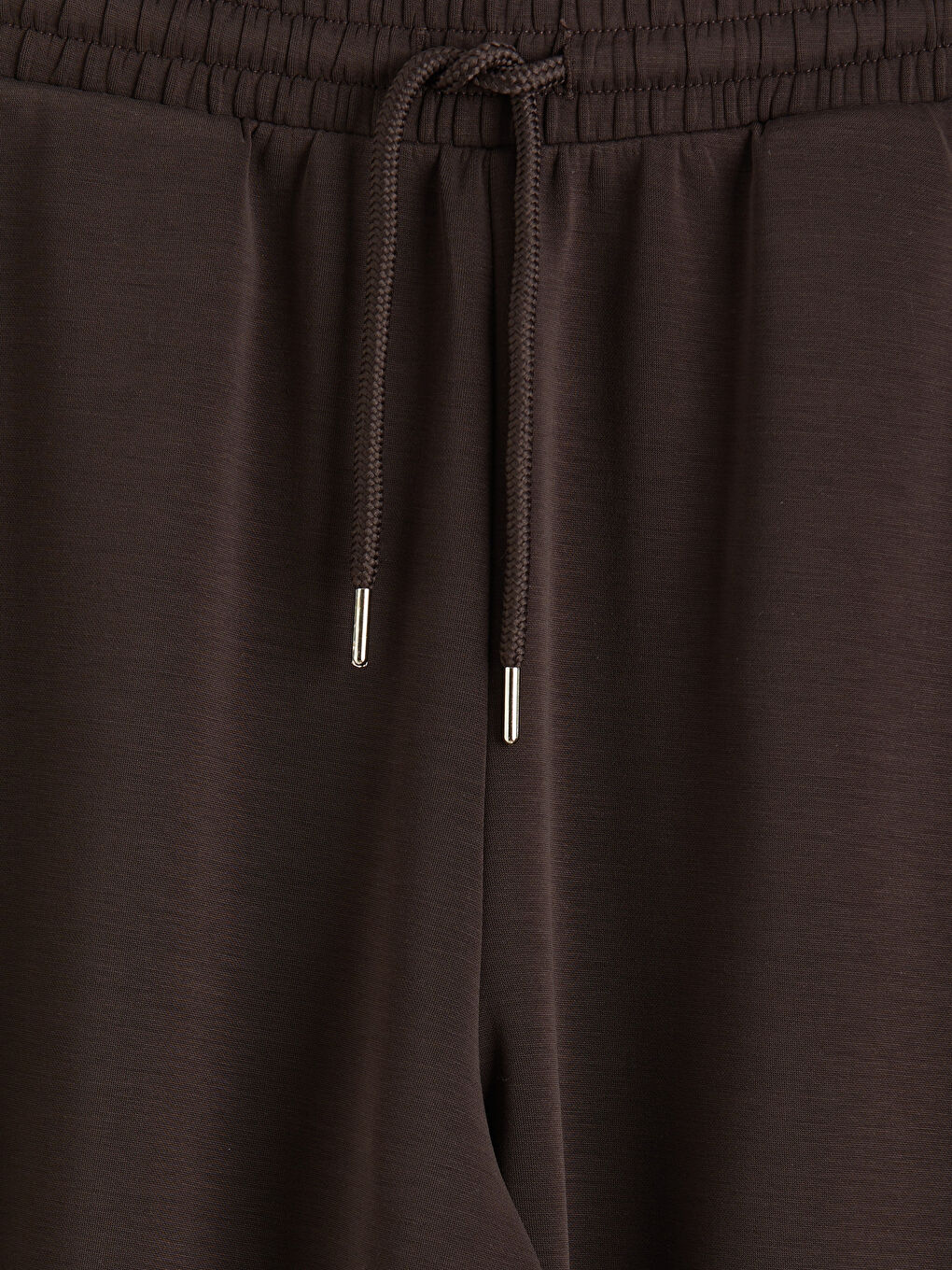 Kahverengi Beli Lastikli Soft Touch Kadın Eşofman Altı-2