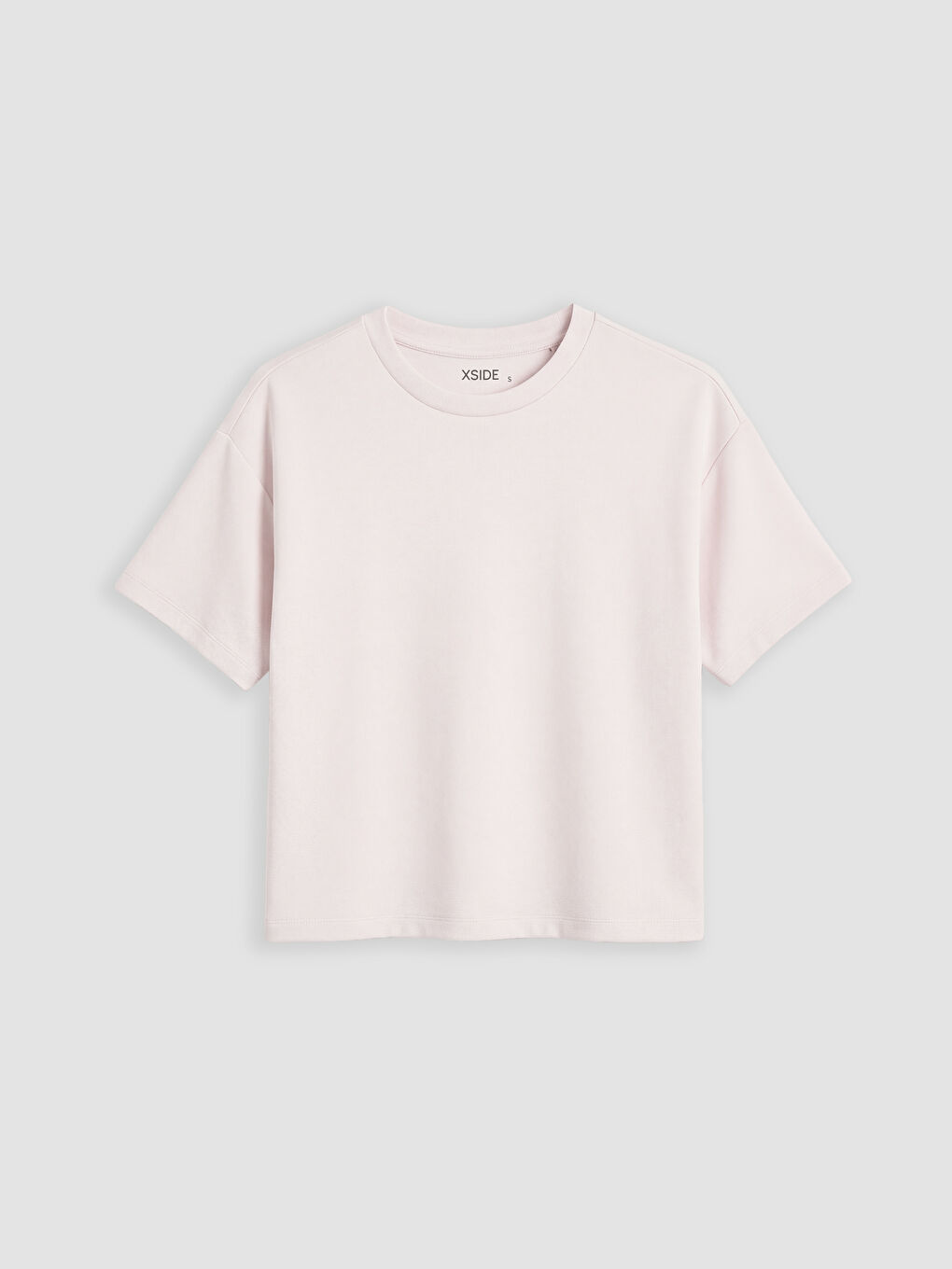 Pembe Bisiklet Yaka Soft Touch Kadın Tişört	