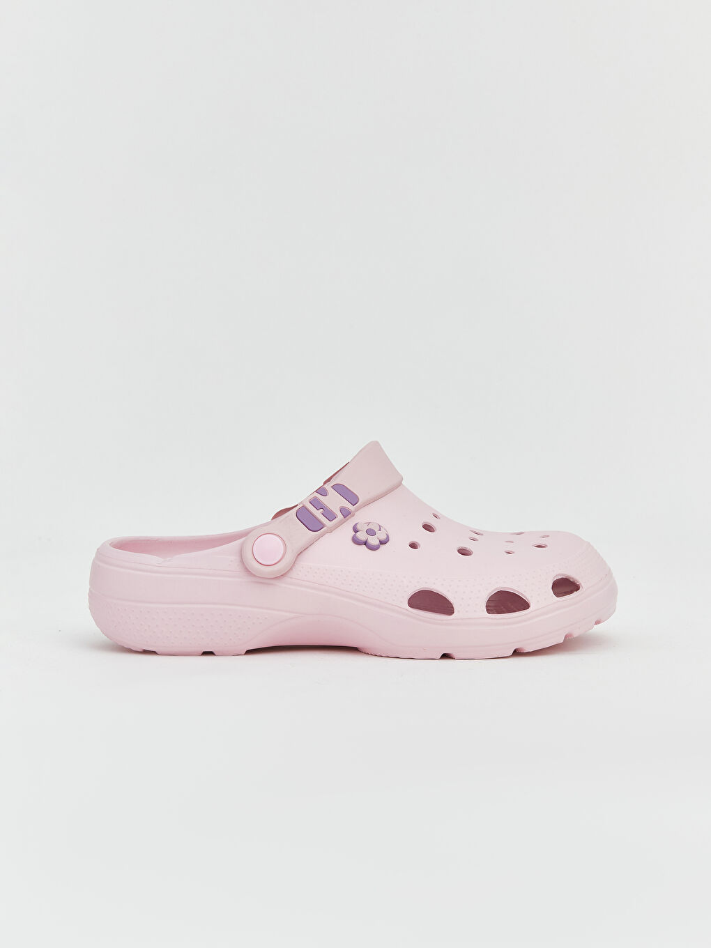 Pembe Çiçek Baskılı Kadın Plaj Sandaleti -2