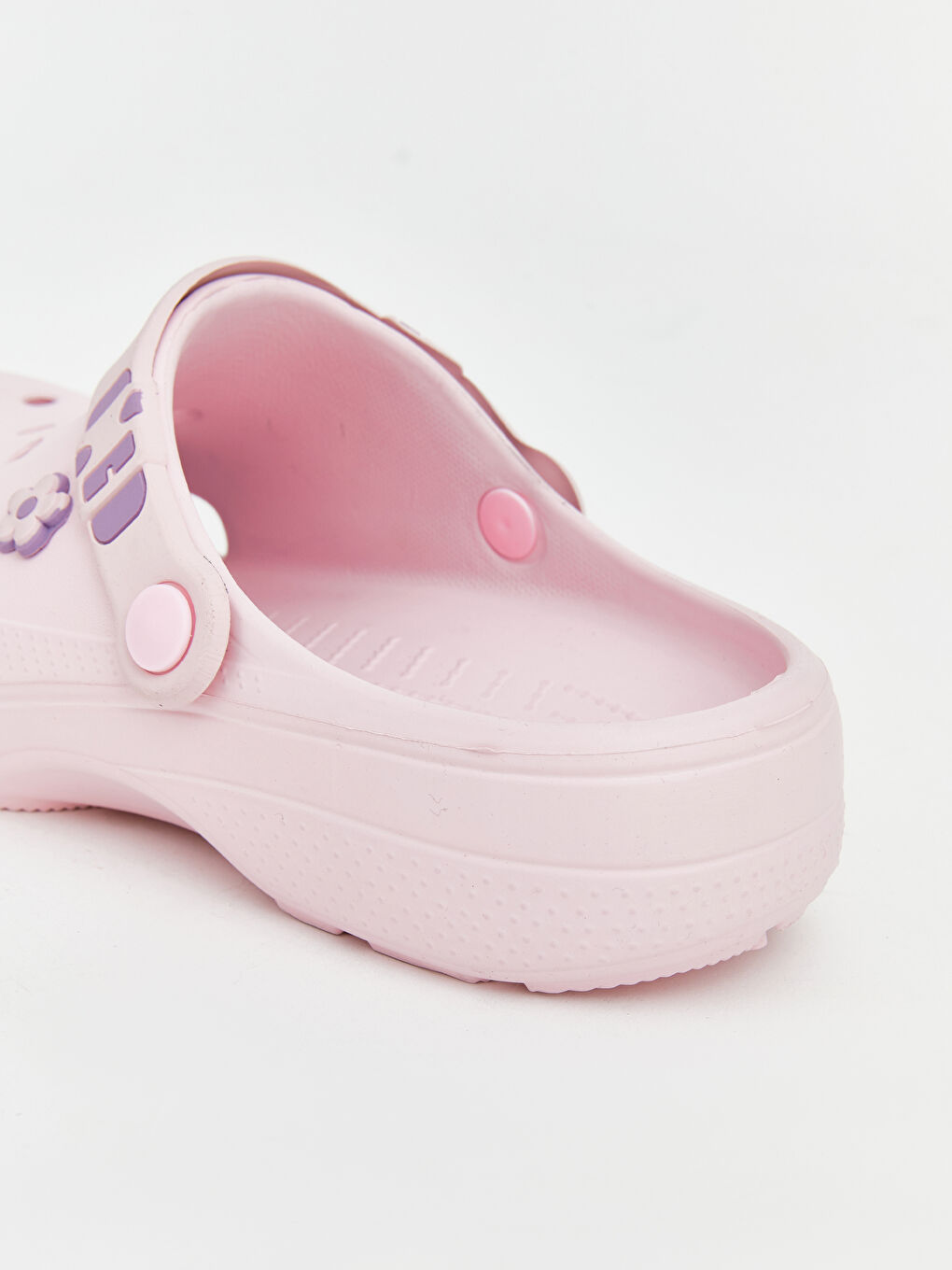 Pembe Çiçek Baskılı Kadın Plaj Sandaleti -3