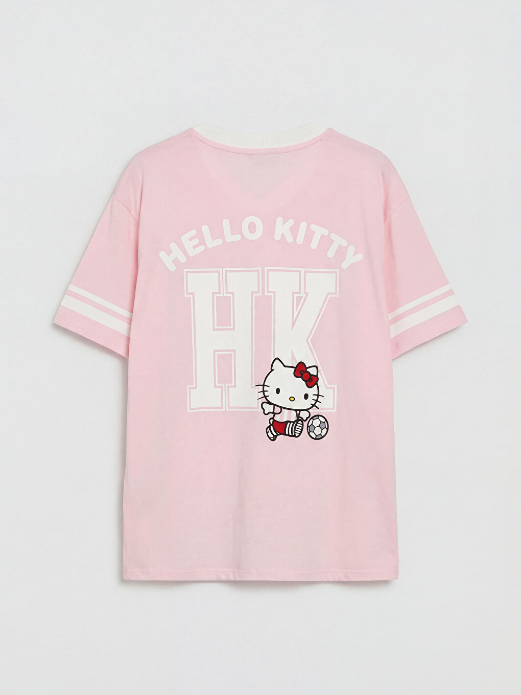 V Neck Hello Kitty Printed Women's T-Shirt-1