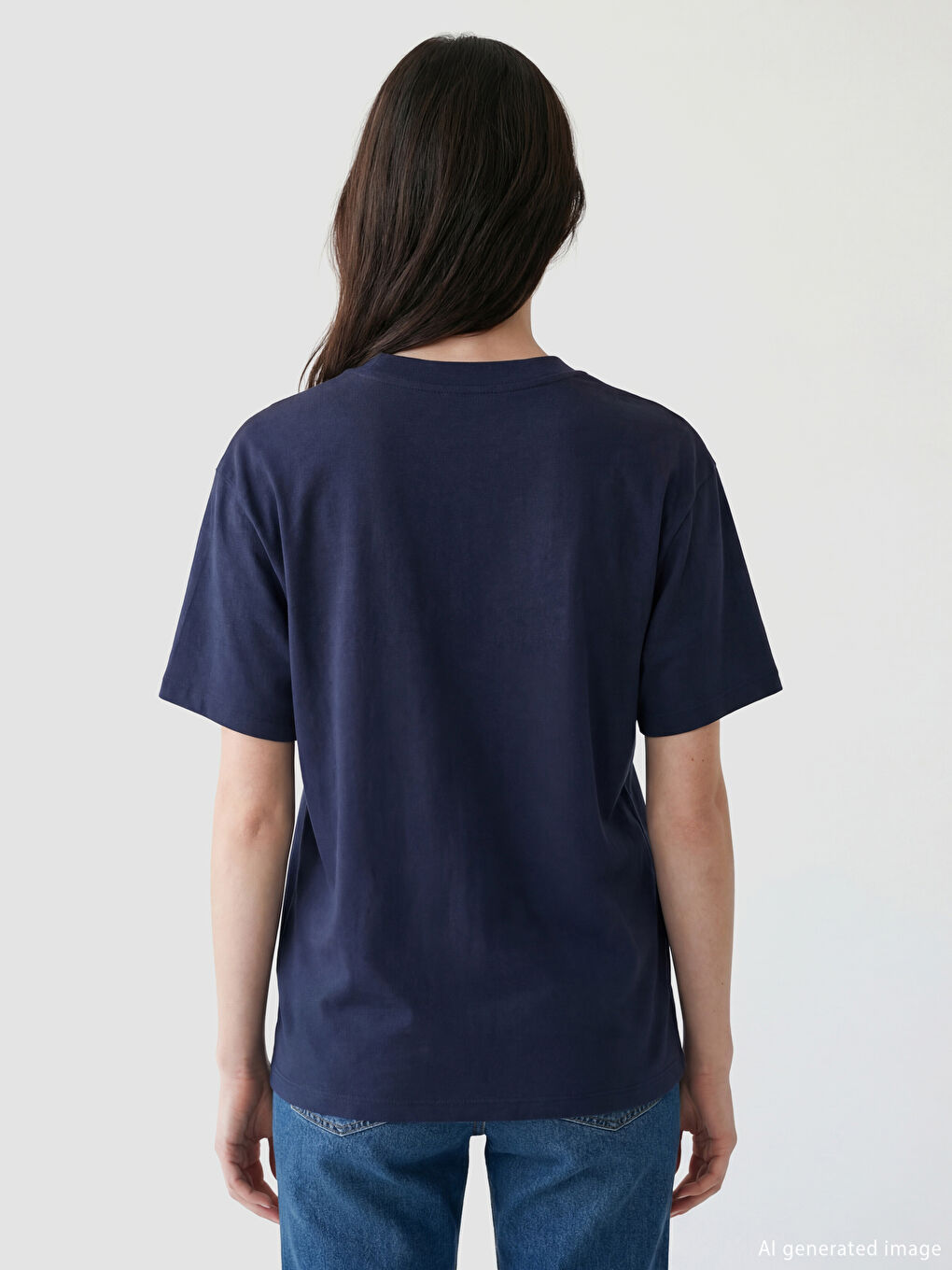 Tricou pentru Femei cu Guler Rotund, Brodat, Material Moale la Atingere-3