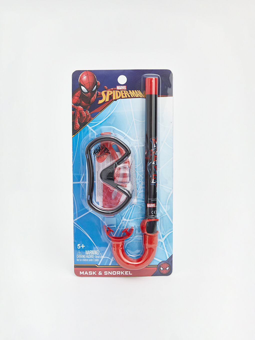 Karışık Spider-Man Baskılı Erkek Çocuk Deniz Gözlüğü ve Şnorkel