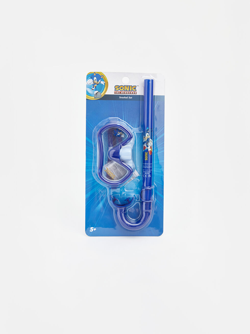 Karışık Sonic Baskılı Erkek Çocuk Deniz Gözlüğü ve Şnorkel