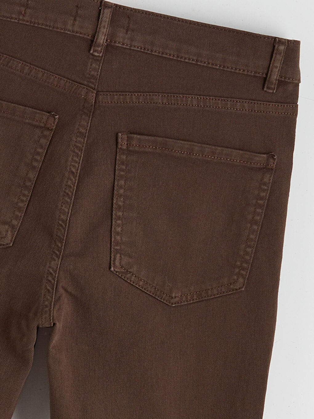 Kahverengi Crop Flare Kadın Jean Pantolon	-5