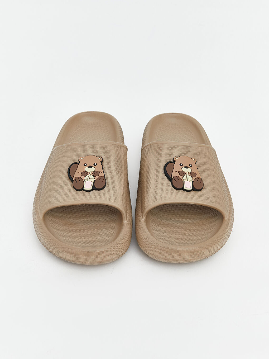 Kahverengi Hayvan Figürlü Kadın Terlik-1