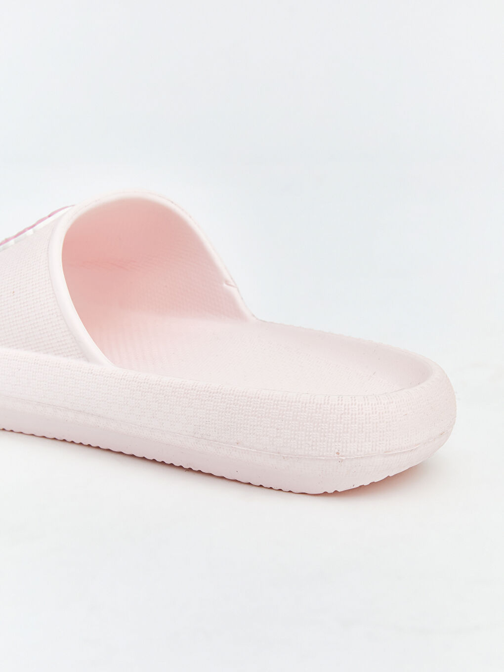 Pembe Kadın Slogan Baskılı Terlik-4