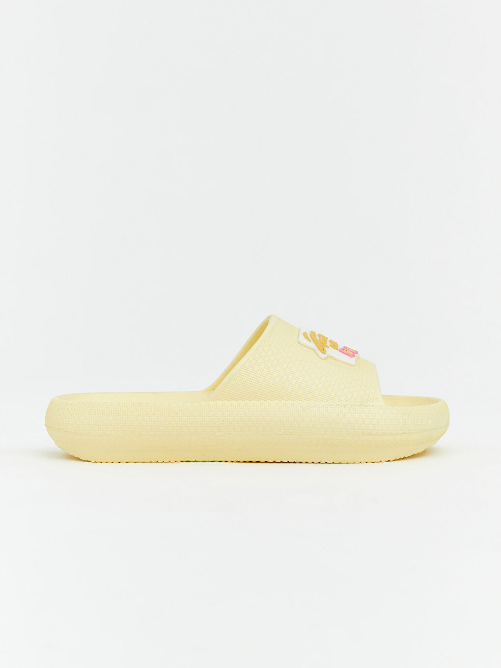 Sarı Baskılı Tek Bantlı Kadın Terlik-1