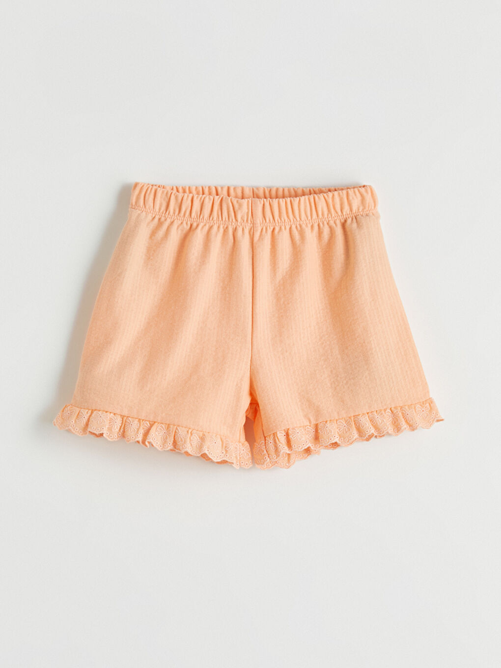 Mercan Fiyonklu ve Fırfırlı Kız Çocuk Bluz ve Şort-4