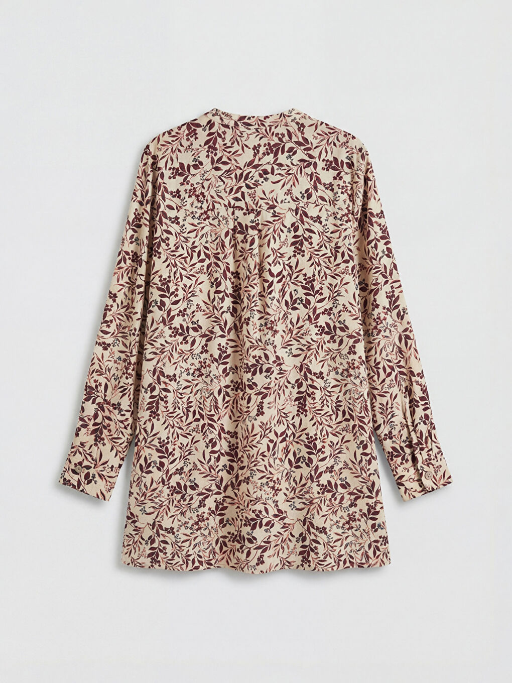 Turuncu Hakim Yaka Çiçekli Kadın Tunik-1