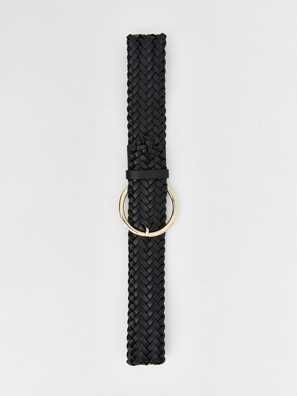 Siyah Örgü Tasarımlı Tokalı Kadın Kemer-3