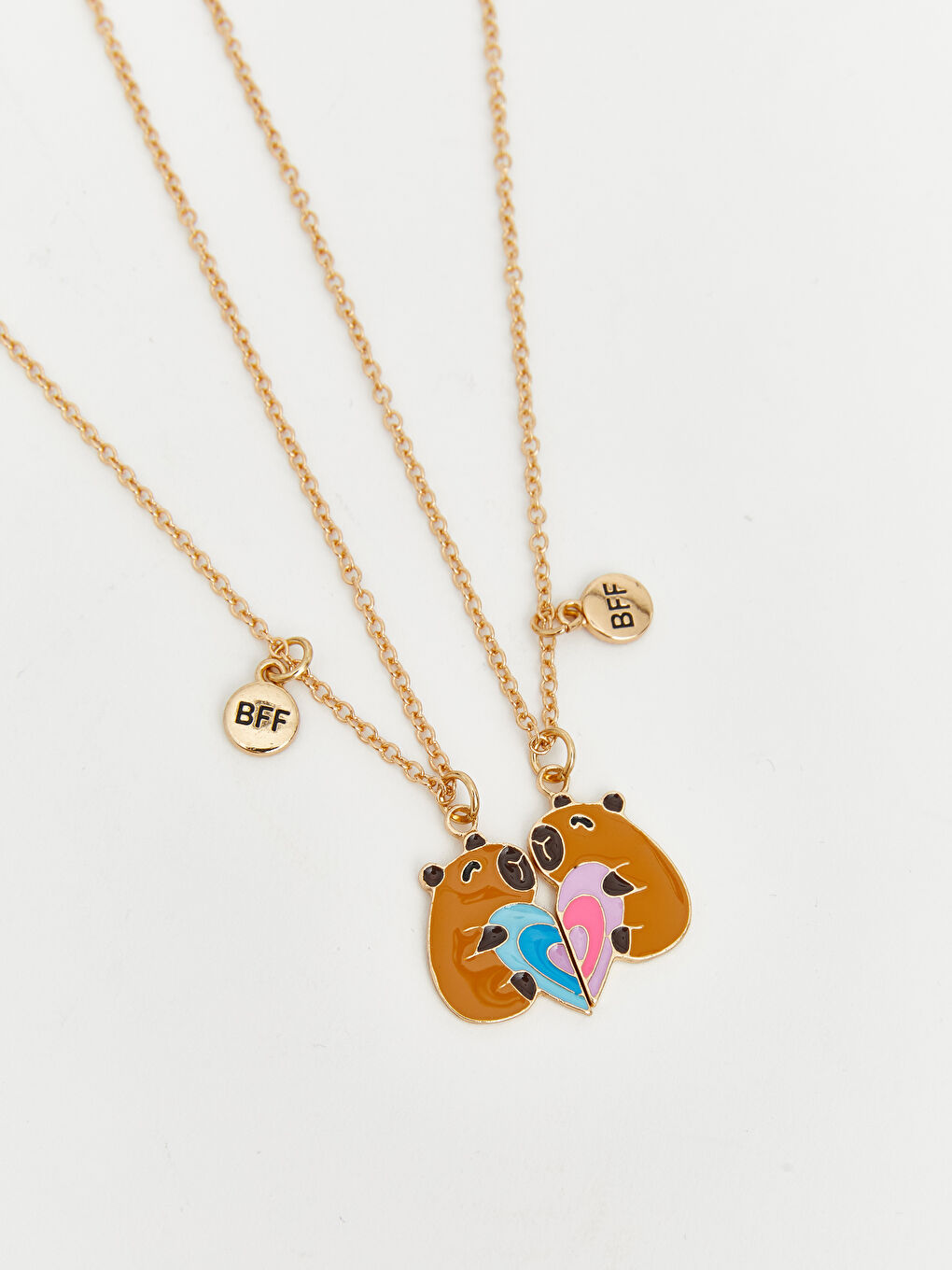 ცხოველების ფიგურებით გოგონების ყელსაბამების ნაკრები 2-ცალიანი-2