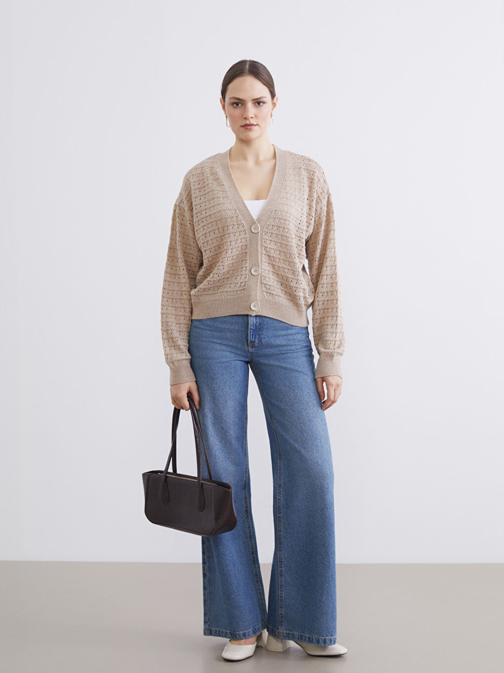 Woman BEIGE Cardigan-1