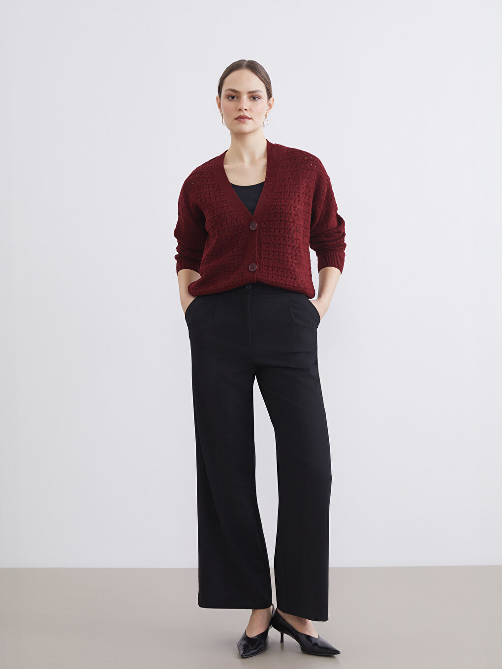 Woman BORDEAUX Cardigan-1