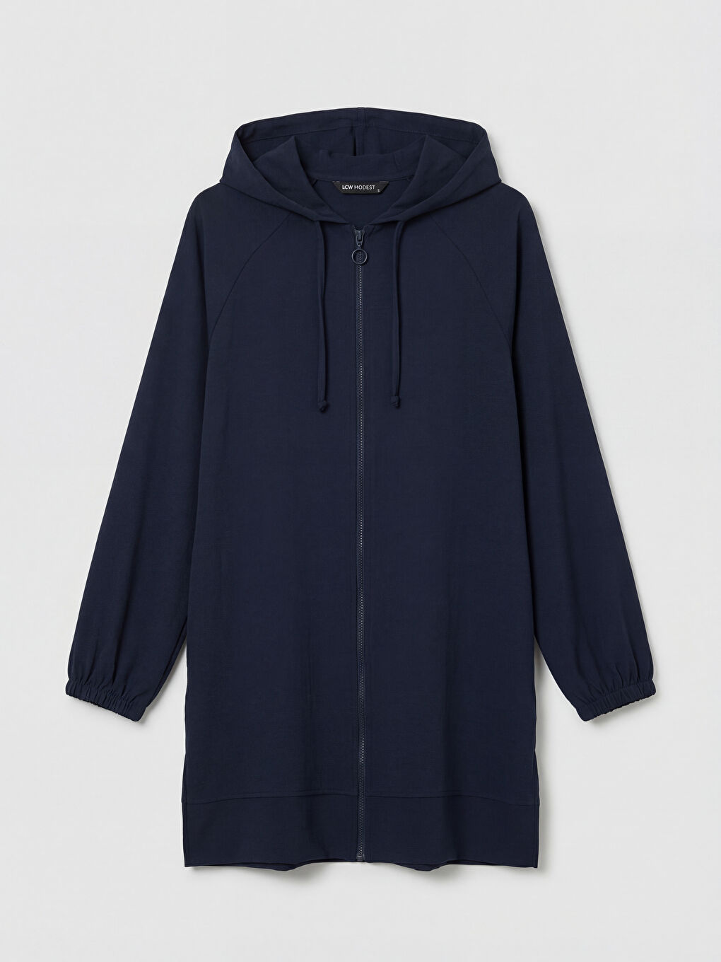 Lacivert Kapüşonlu Oversize Kadın Tunik-4