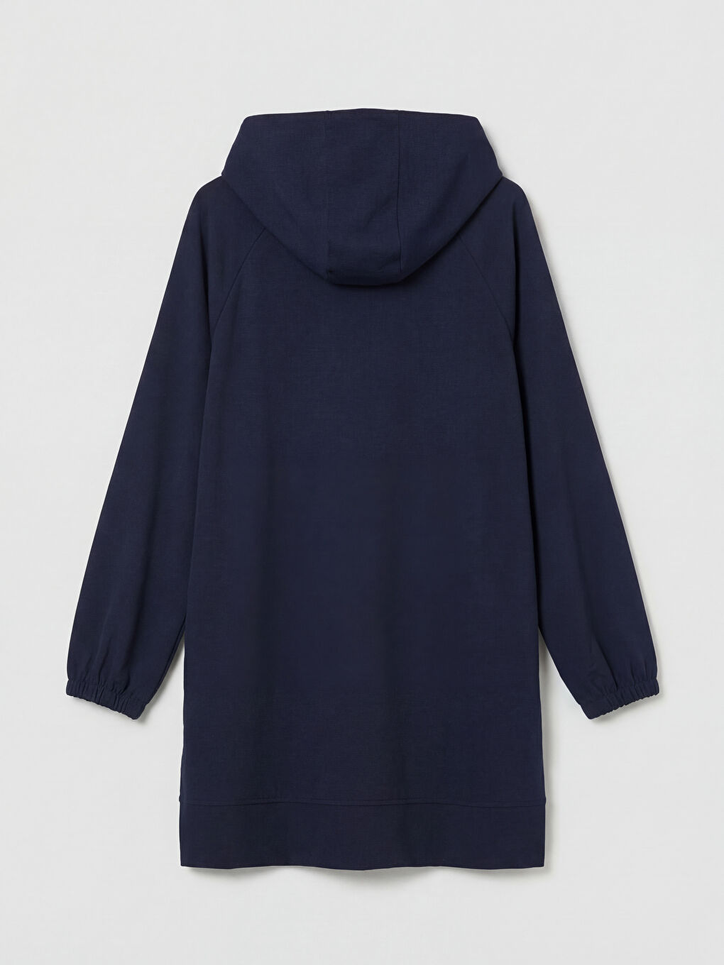 Lacivert Kapüşonlu Oversize Kadın Tunik-5