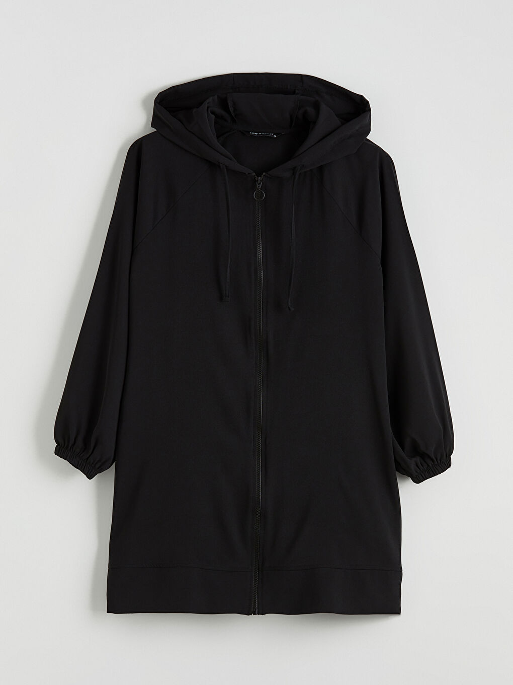 Siyah Kapüşonlu Oversize Kadın Tunik-4