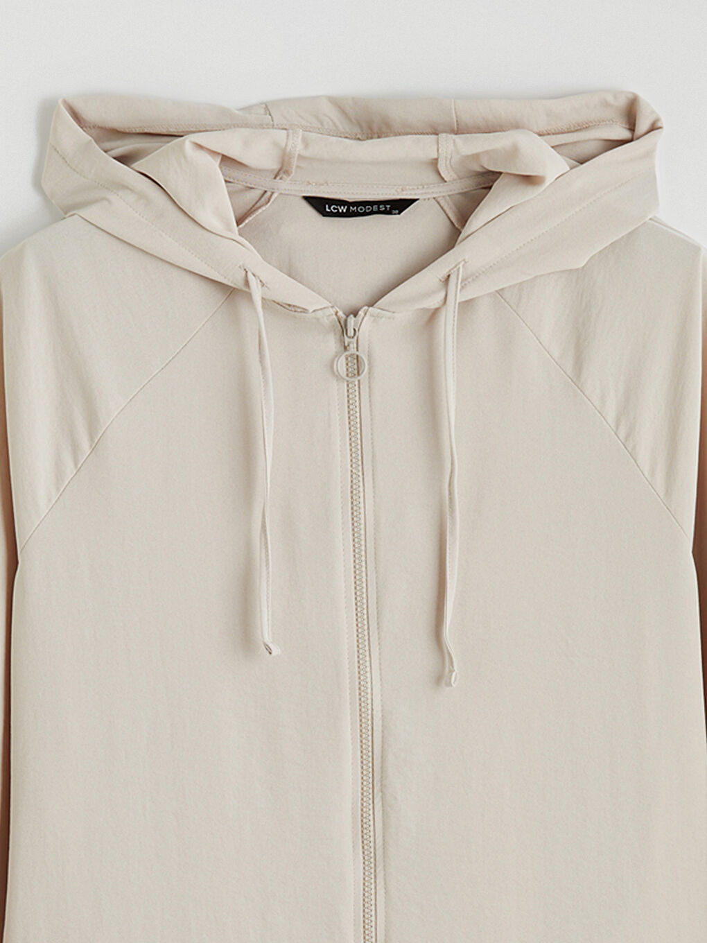 Bej Kapüşonlu Oversize Kadın Tunik-5