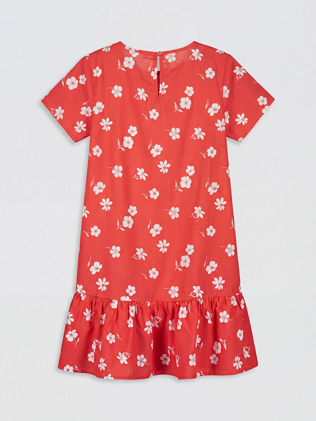 Floral Girls' Poplin Dress-1