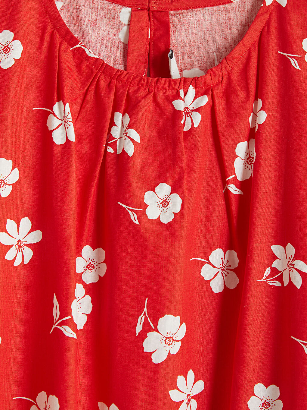 Floral Girls' Poplin Dress-2