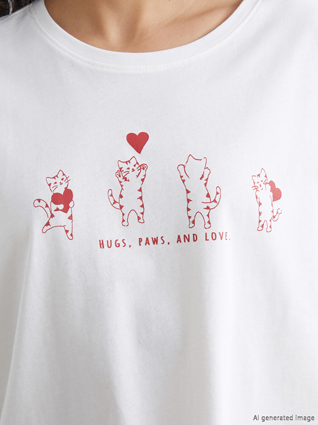Pembe Bisiklet Yaka Baskılı Kadın Pijama Takım-4